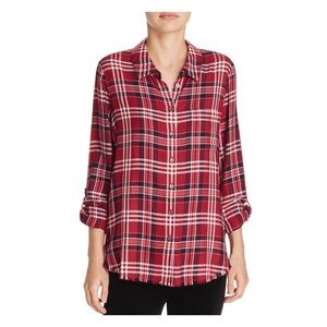 Soft Joie red plaid flannel shirt